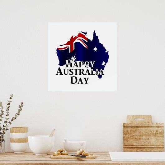 Happy Australia Day Poster (Keuken)