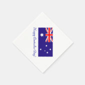 Happy Australia Day servetten met Australische vla (Hoek)