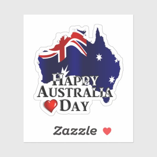Happy Australia Day Sticker (Vel)