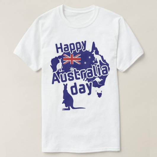 Happy Australia Day T-shirt (Design voorkant)