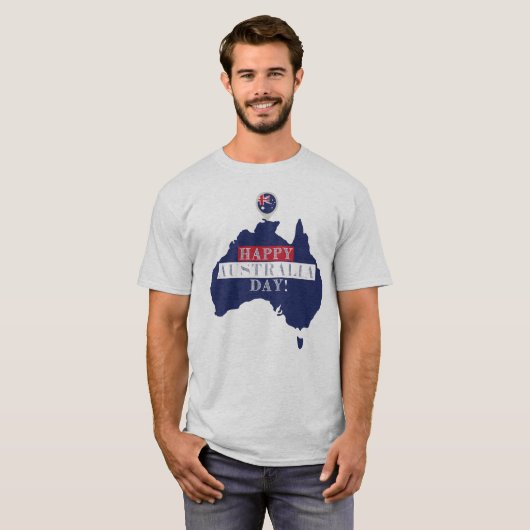 Happy Australia Day T-Shirt (Voorkant volledig)