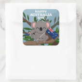 Happy Australia Day Vierkante Sticker (Tas)