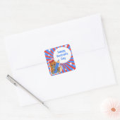 Happy Australia Day Vierkante Sticker (Envelop)