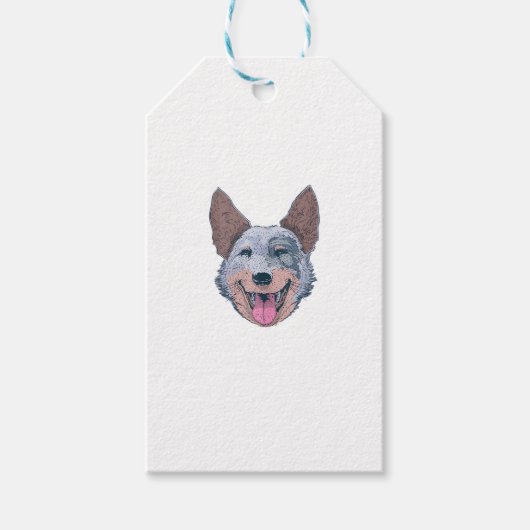 Happy Australian Cattle Dog Cadeaulabel (Voorkant)