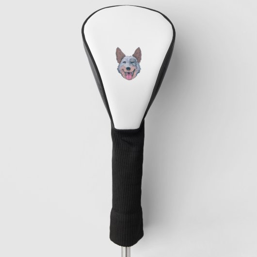 Happy Australian Cattle Dog Golfheadcover (Voorkant)