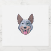 Happy Australian Cattle Dog Sparkling Wijnetiket (Enkel label)