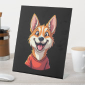 Happy Australian Cattle Dog Tank Top Reclamebord Met Voetstuk (Insitu)