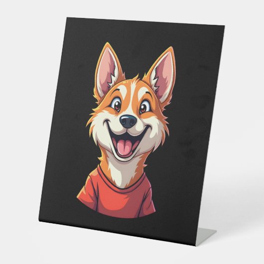 Happy Australian Cattle Dog Tank Top Reclamebord Met Voetstuk (Voorkant)