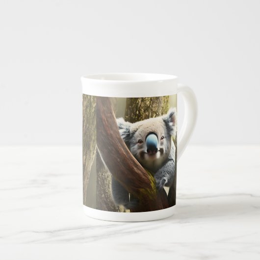 Happy Australian Koala Beer in Tree Bone China Mok (Voorkant rechts)