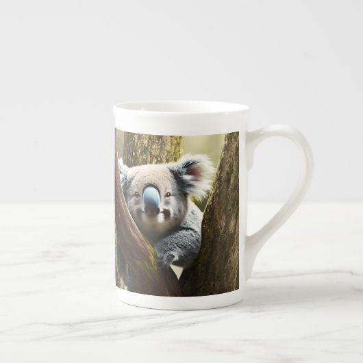 Happy Australian Koala Beer in Tree Bone China Mok (Rechts)
