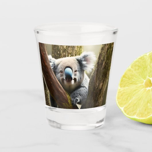 Happy Australian Koala Beer in Tree, heet glas (Voorkant)