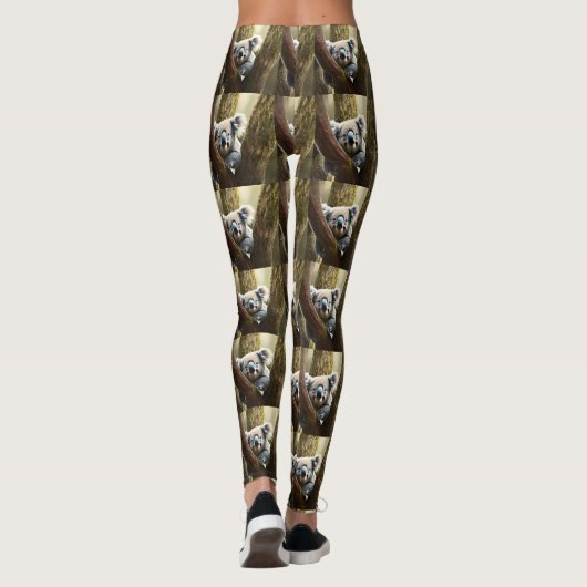 Happy Australian Koala in Boom, Leggings (Achterkant)