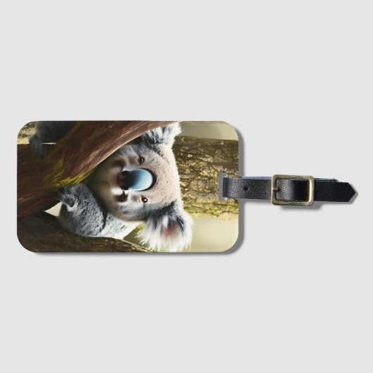Happy Australian Koala in Tree, Bagagelabel (Voorkant (horizontaal))