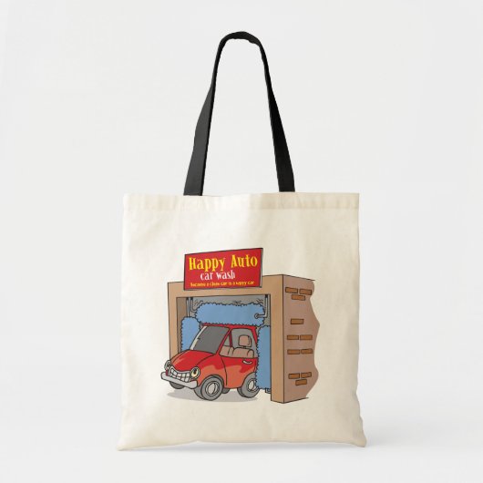 Happy Auto Car Wash Canvas tas (Voorkant)