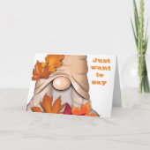 HAPPY **AUTUMN BIRTHDAY** AAN U VAN GNOME! HOLID FEESTDAGEN KAART (Voorkant)