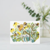 Happy Autumn Black Eye Susan Wildflowers Briefkaart (Staand voorkant)