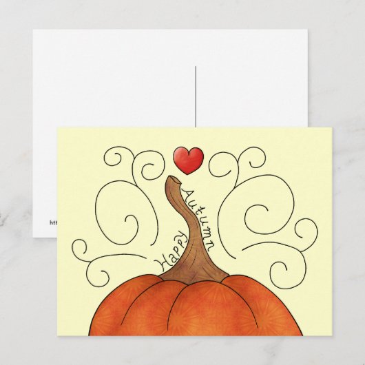 Happy Autumn Briefkaart (Voorkant / Achterkant)