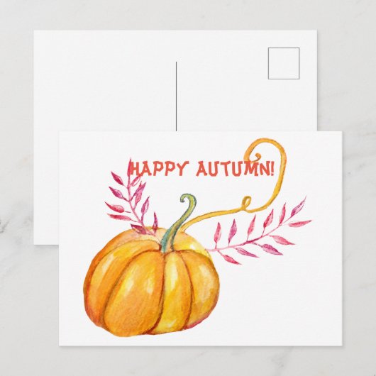 Happy Autumn Briefkaart (Voorkant / Achterkant)
