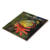 Happy Autumn Butterfly Tegeltje (Zijkant)