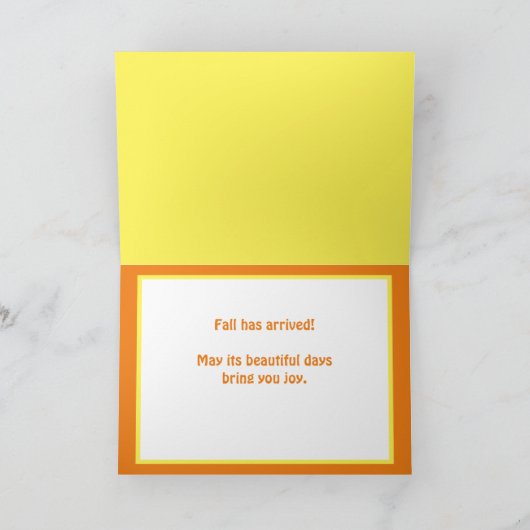 Happy Autumn Card,  Herfst Trees Greeting Kaart (Binnen)