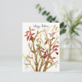 Happy Autumn Fall Colors Tree Birds Branches Briefkaart (Staand voorkant)