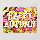Happy Autumn Fall Leaves briefkaart (Voorkant)