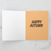 HAPPY AUTUMN FALL LEAVES WENSKAART KAART (Binnen)