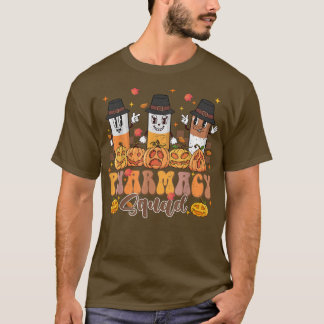 Happy Autumn Fall Pharmacy Squad Pharmacy Crew Tha T-shirt