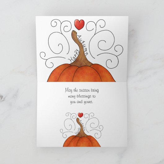 Happy Autumn Feestdagen Kaart (Binnen)