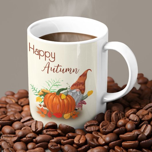 Happy Autumn Gnome Minimalist Party Koffiemok