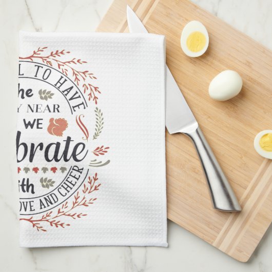  Happy Autumn Herfst Grateful Theedoek (Quarter Fold)