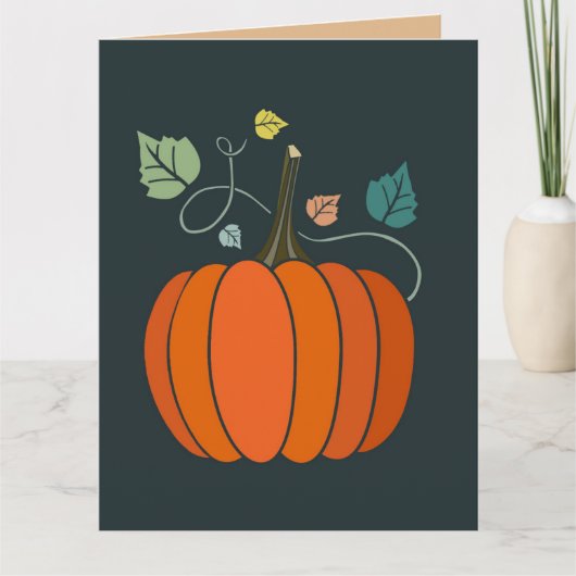 HAPPY AUTUMN HERFST HARVEST WENSKAARTEN KAART (Voorkant)