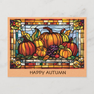  Happy Autumn Pompoen Herfst Oogst Briefkaart