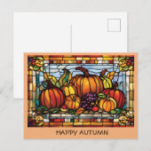  Happy Autumn Pompoen Herfst Oogst Briefkaart (Voorkant / Achterkant)