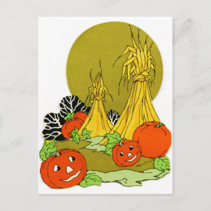 Happy Autumn Pumpkins Briefkaart