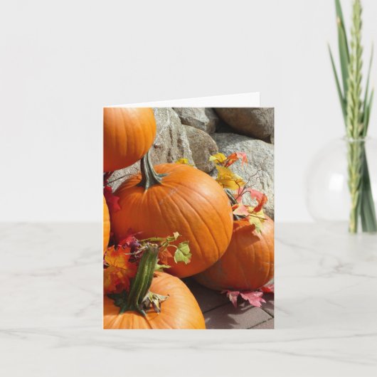 Happy Autumn Pumpkins Note Kaart (Voorkant)