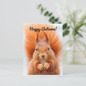 Happy Autumn Squirrel Briefkaart (Staand voorkant)