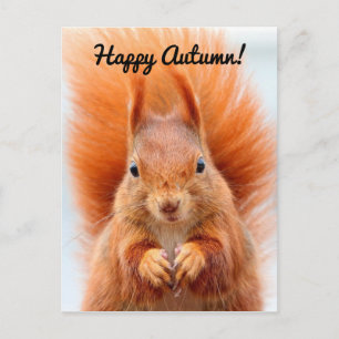 Happy Autumn Squirrel Briefkaart
