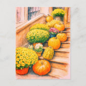 Happy Autumn Thanksgiving Pumpkin Briefkaart (Voorkant)