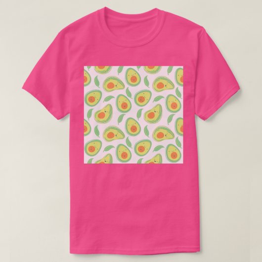 Happy Avocado Pattern Classic TShirt (Design voorkant)