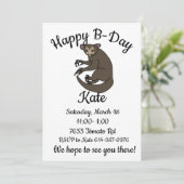 Happy B-day Aye aye Lemur Kaart (Staand voorkant)