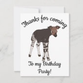 Happy B-day Baby Okapi Bedankkaart (Voorkant)