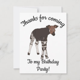 Happy B-day Baby Okapi Bedankkaart