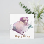 Happy B-day birthday puppy Feestdagenkaart (Staand voorkant)
