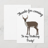 Happy B-day Buck Deer Bedankkaart (Voorkant / Achterkant)
