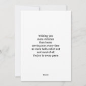 Happy B-day Colorful pickleball paddles 💚 ❤️ 💙 Feestdagenkaart (Achterkant)