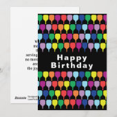 Happy B-day Colorful pickleball paddles 💚 ❤️ 💙 Feestdagenkaart (Voorkant / Achterkant)