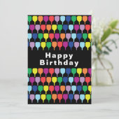 Happy B-day Colorful pickleball paddles 💚 ❤️ 💙 Feestdagenkaart (Staand voorkant)