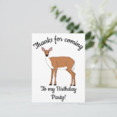 Happy B-day Doe Deer Bedankkaart (Staand voorkant)