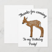 Happy B-day Fawn Bedankkaart (Voorkant / Achterkant)